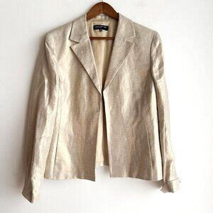 JOnes New York Metallic Linen Blazer M